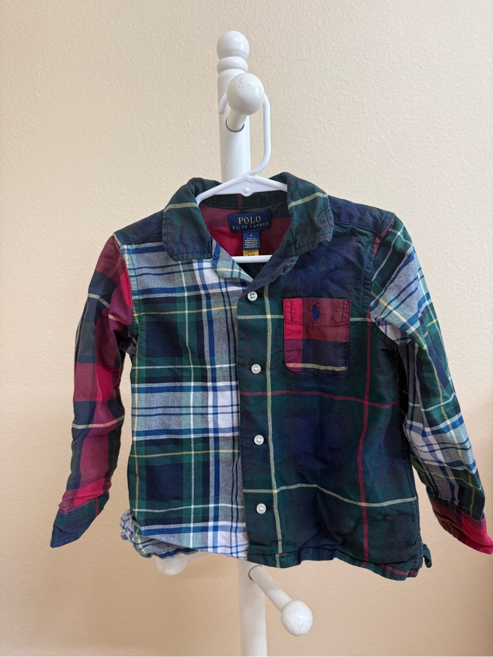 Polo by Ralph Lauren Boys' Green Plaid Button-Up Shirt